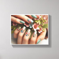 Impression de toile à ongles encadrée