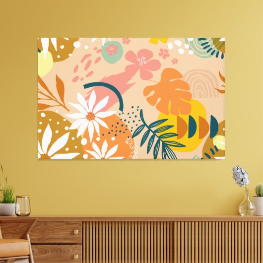 Impression de toile Abstraite florale (Insitu(Salon))