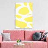 Impression de toile abstraite jaune blanc (Insitu(Salon))