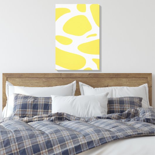 Impression de toile abstraite jaune blanc (Insitu(Chambre))