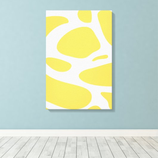 Impression de toile abstraite jaune blanc (Insitu (Plancher de Bois))