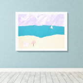 Impression de toile avec conception de plage (Insitu (Plancher de Bois))
