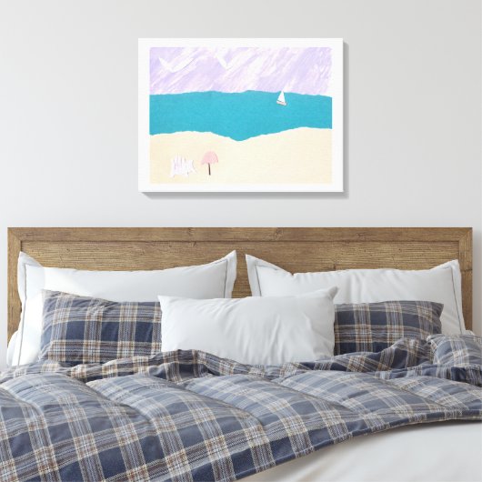 Impression de toile avec conception de plage (Insitu(Chambre))