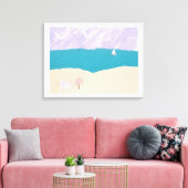 Impression de toile avec conception de plage (Insitu(Salon))