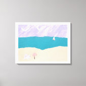 Impression de toile avec conception de plage (Recto)
