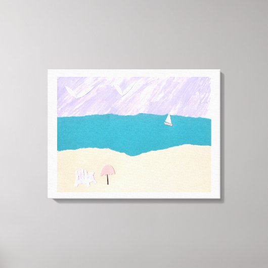 Impression de toile avec conception de plage (Recto)