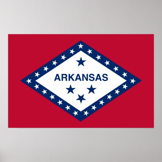 Impression de toile avec Drapeau d'Arkansas, U.S.A (Devant)