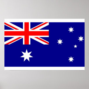 Impression de toile avec drapeau d'Australie