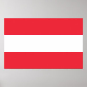 Impression de toile avec Drapeau d'Autriche