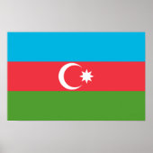 Impression de toile avec Drapeau d'Azerbaïdjan (Devant)