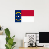 Impression de toile avec drapeau de Caroline du No (Bureau à domicile)