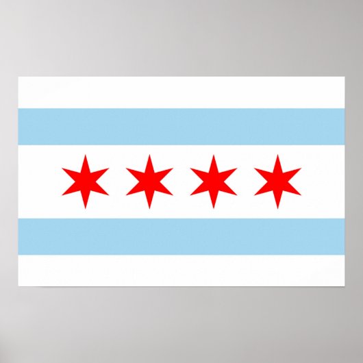Impression de toile avec Drapeau de Chicago, U.S.A (Devant)