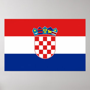 Impression de toile avec drapeau de Croatie