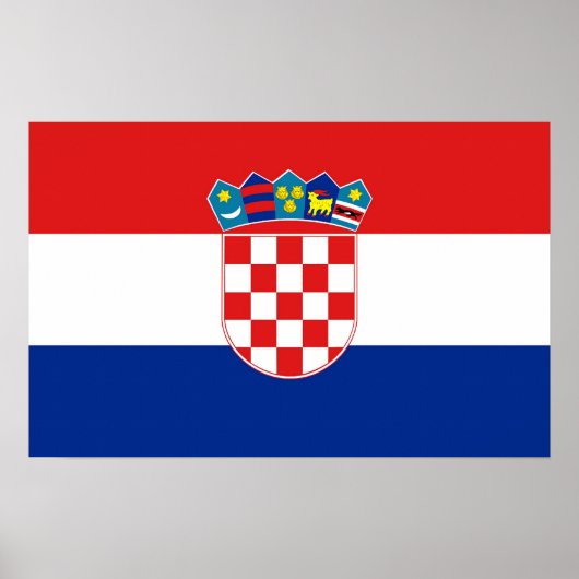 Impression de toile avec drapeau de Croatie (Devant)