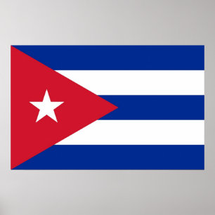 Impression de toile avec drapeau de Cuba