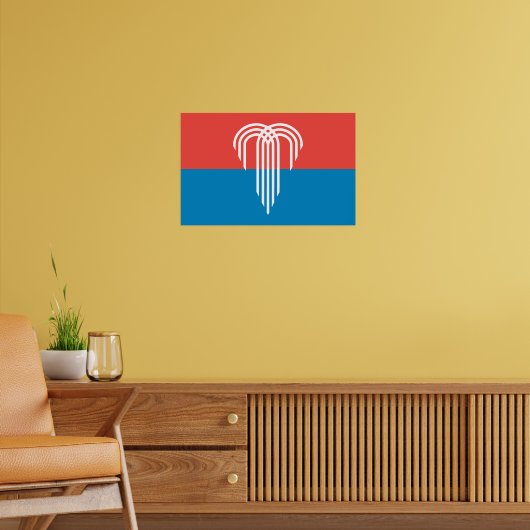 Impression de toile avec drapeau de Kansas City, M (Salon 2)