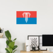 Impression de toile avec drapeau de Kansas City, M (Bureau à domicile)