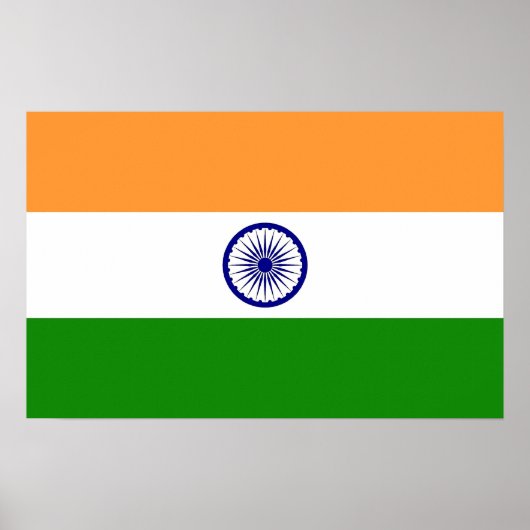 Impression de toile avec Drapeau de l'Inde (Devant)
