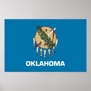 Impression de toile avec drapeau de l'Oklahoma, Ét