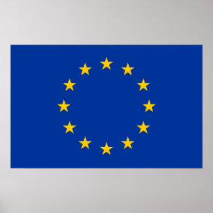 Impression de toile avec drapeau de l'Union europé