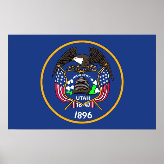 Impression de toile avec drapeau de l'Utah, U.S.A. (Devant)