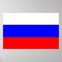 Impression de toile avec Drapeau de Russie