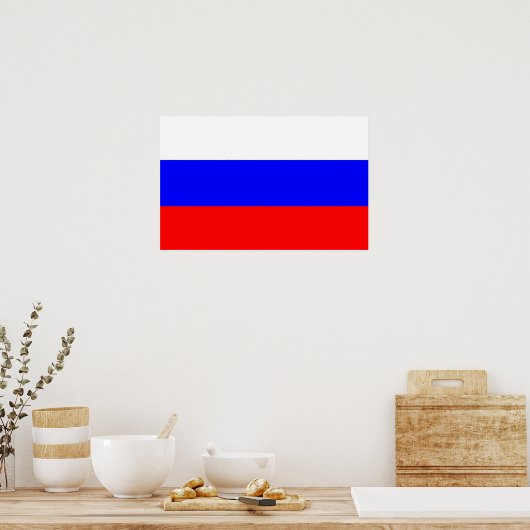 Impression de toile avec Drapeau de Russie (Cuisine)
