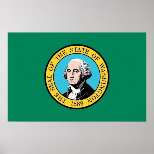 Impression de toile avec Drapeau de Washington, U. (Devant)