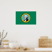 Impression de toile avec Drapeau de Washington, U. (Cuisine)