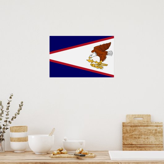 Impression de toile avec Drapeau des Samoa américa (Cuisine)