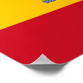 Impression de toile avec Drapeau d'Espagne (Coin)