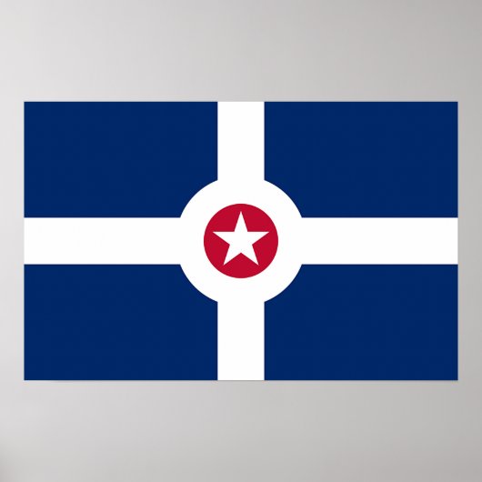 Impression de toile avec Drapeau d'Indianapolis, U (Devant)