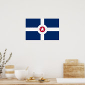 Impression de toile avec Drapeau d'Indianapolis, U (Cuisine)