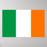 Impression de toile avec drapeau d'Irlande