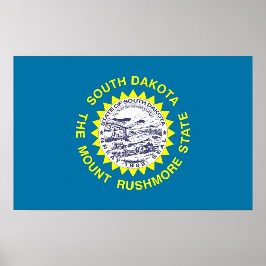 Impression de toile avec drapeau du Dakota du Sud, (Devant)