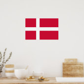 Impression de toile avec drapeau du Danemark (Cuisine)
