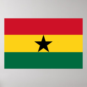 Impression de toile avec drapeau du Ghana