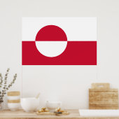 Impression de toile avec drapeau du Groenland (Cuisine)