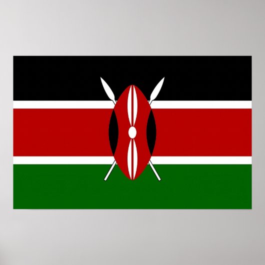 Impression de toile avec drapeau du Kenya (Devant)