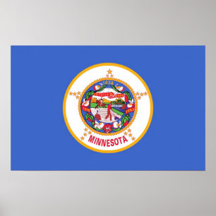 Impression de toile avec Drapeau du Minnesota, U.S