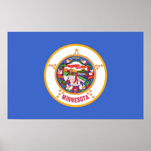 Impression de toile avec Drapeau du Minnesota, U.S (Devant)