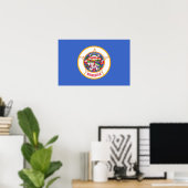 Impression de toile avec Drapeau du Minnesota, U.S (Bureau à domicile)