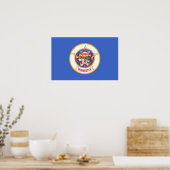 Impression de toile avec Drapeau du Minnesota, U.S (Cuisine)