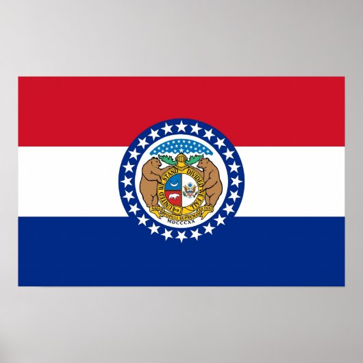 Impression de toile avec drapeau du Missouri, État (Devant)