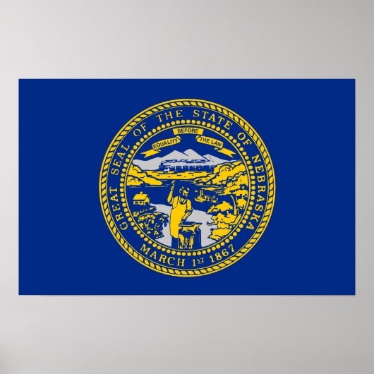 Impression de toile avec drapeau du Nebraska, U.S. (Devant)