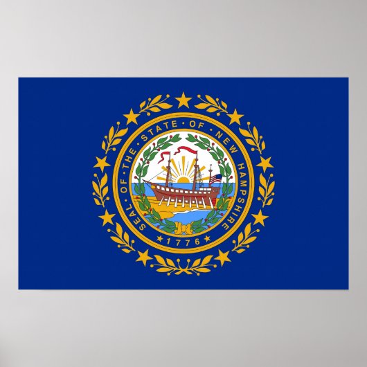 Impression de toile avec drapeau du New Hampshire, (Devant)