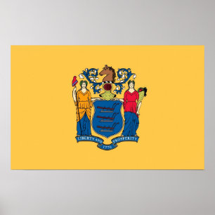 Impression de toile avec drapeau du New Jersey, U.