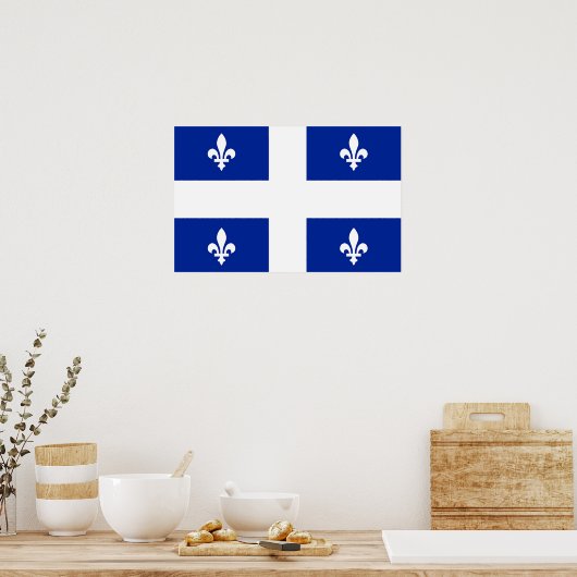 Impression de toile avec Drapeau du Québec, Canada (Cuisine)