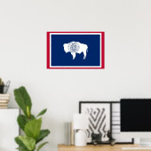 Impression de toile avec Drapeau du Wyoming, U.S.A (Bureau à domicile)