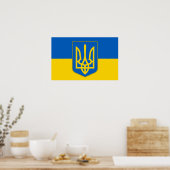 Impression de toile avec Drapeau d'Ukraine (Cuisine)